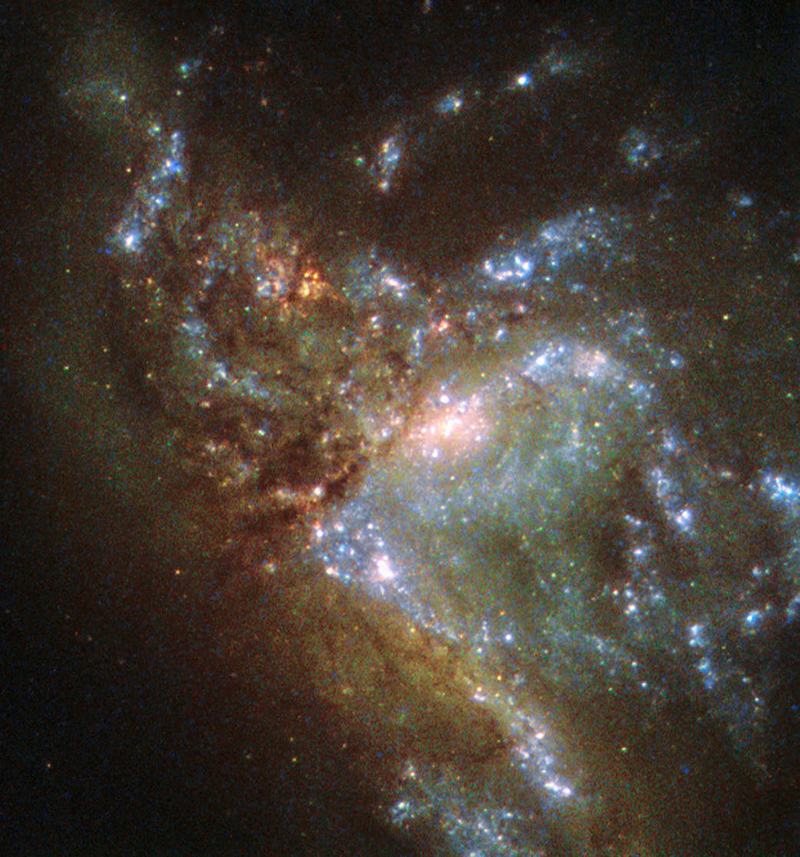 Illustration for article titled What Two Galaxies Look Like When They Merge Together As One